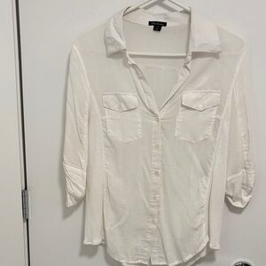 White 3/4 Sleeve Shirt
